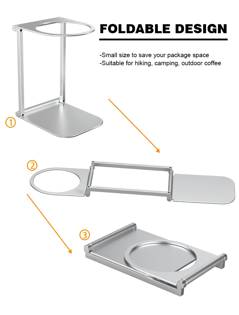 Foldable coffee machine holder